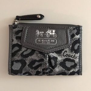 Coach ocelot mini skinny key pouch